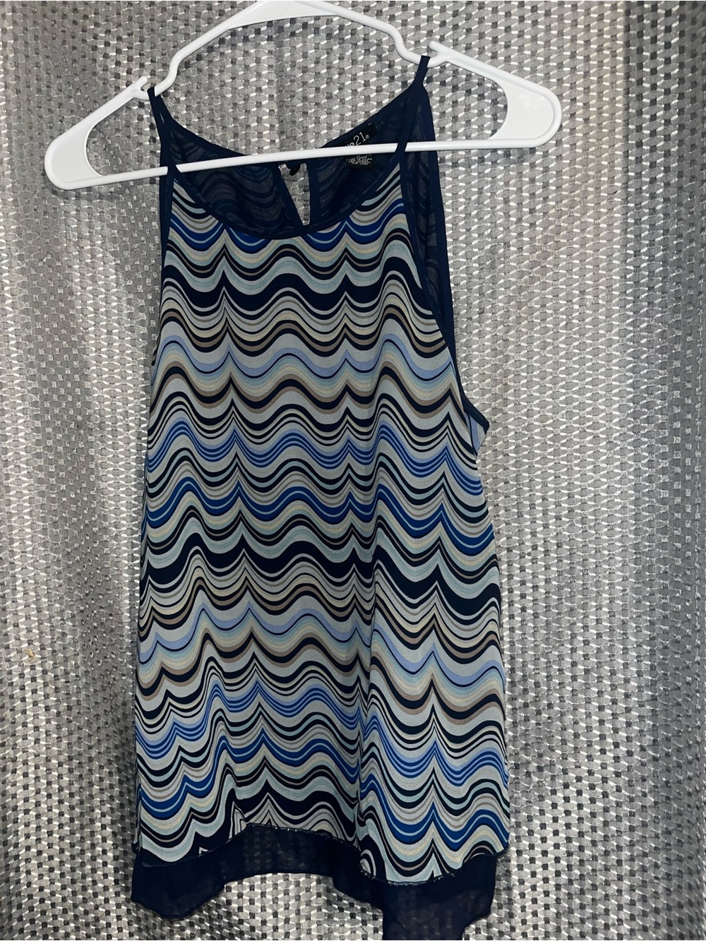 Rue21 Blue Wave Print Tank Top